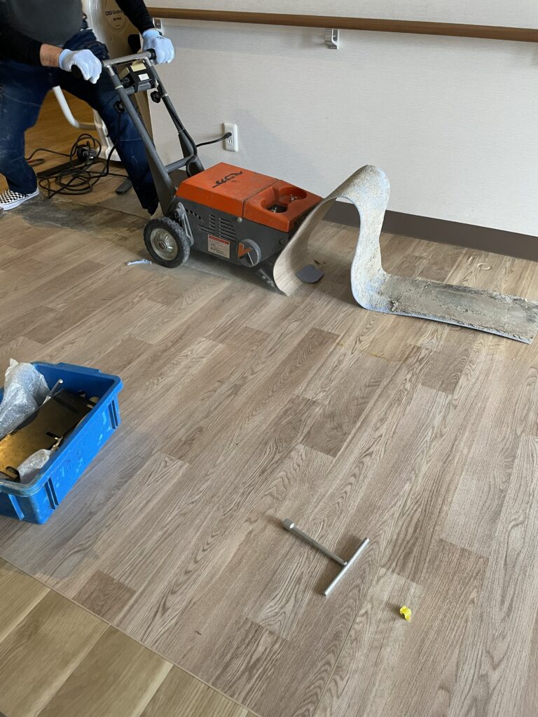フローリング剥がし